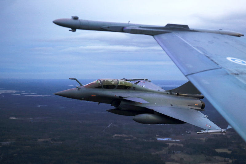 Ranskalainen Dassault Rafale saapuu HX Challengeen. Kuva: Ilmavoimat